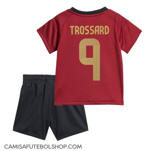 Camisa de time de futebol Bélgica Leandro Trossard #9 Replicas 1º Equipamento Infantil Europeu 2024 Manga Curta (+ Calças curtas)